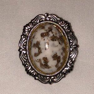 Vintage Marble brooch